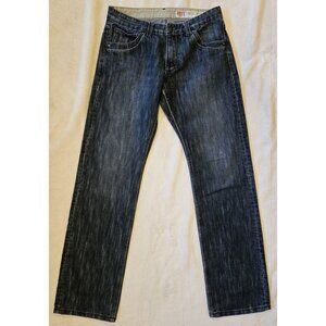 Boss Jeans Mens 34 Blue Zipper Fly Straight Medium Wash Regular Fit